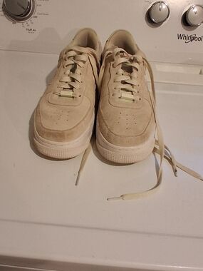 Nike Beige Suede Low-Top Sneakers